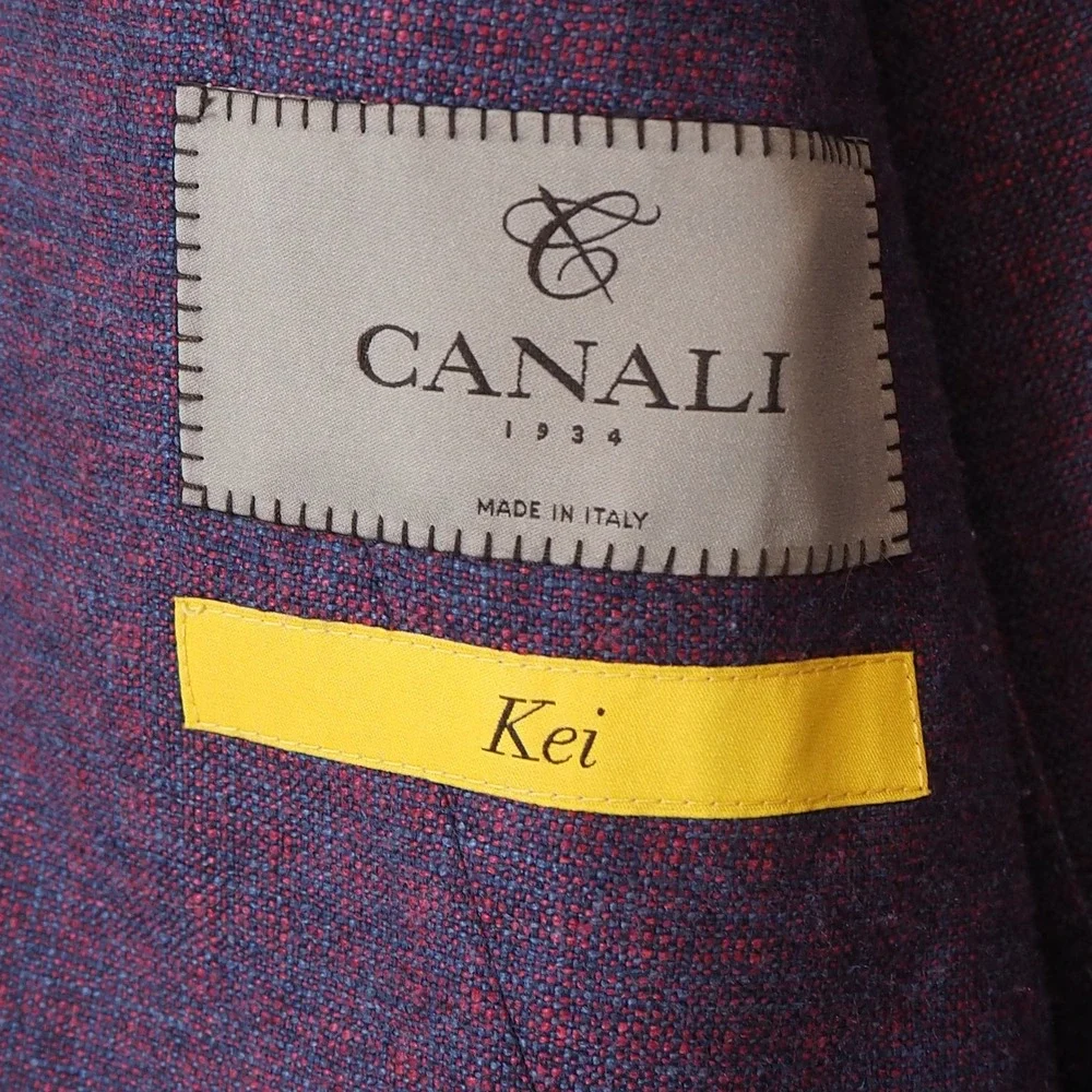 Canali Kei Sport Coat 40R Purple Silk Cashmere Blend Two Button Blazer Italy - Picture 2 of 15